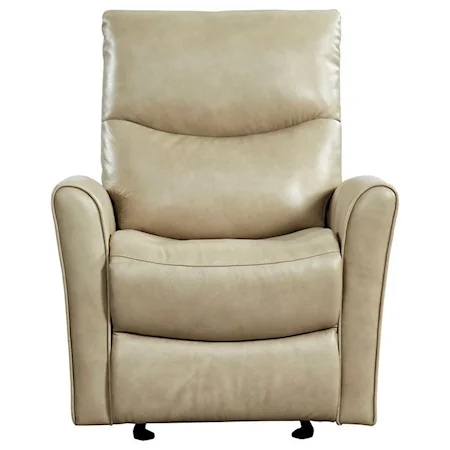 Contemporary Leather Glider Recliner